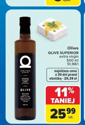 Oliwa Qlive Superior extra virgin promocja w Carrefour