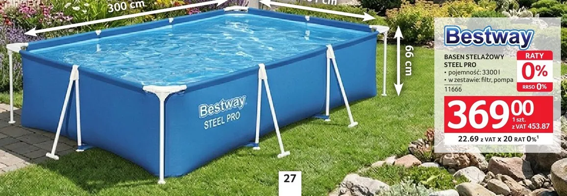 Basen stelażowy Steel Pro Bestway promocja w Selgros