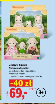 Zestaw 3 figurek z owcami Sylvanian Families promocja w Lidl