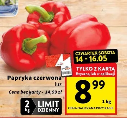 Papryka czerwona luz promocja w Intermarche