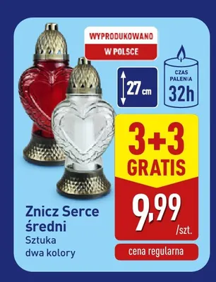 Znicz Serce średni promocja w Aldi