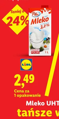 Mleko 2% Pilos promocja w Lidl