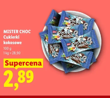 Cukierki kokosowe Mister Choc Cocos Choco promocja w Lidl