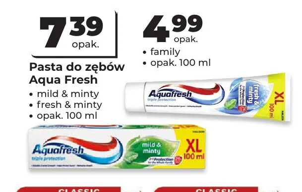 Pasta do zębów mild & minty Aqua Fresh promocja w Odido
