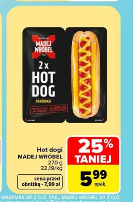 Hot dogi Madej Wróbel promocja w Carrefour Market