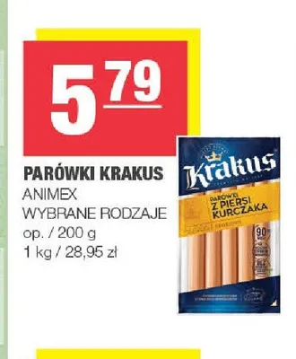 Parówki z piersi kurczaka Krakus promocja w SPAR