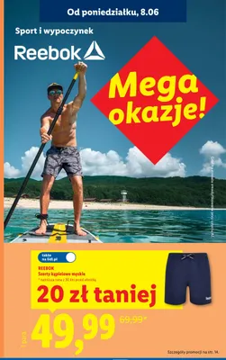 Szorty kąpielowe męskie Reebok promocja w Lidl