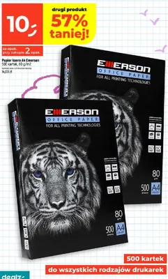 Papier ksero A4 Emerson promocja w Dealz