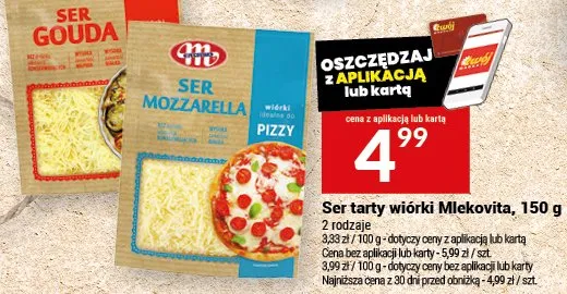 Ser tarty wiorki Mlekovita, 150 g promocja w Twój Market
