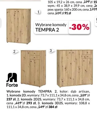 Komoda 2D2S Tempra 2 promocja w Salony Agata