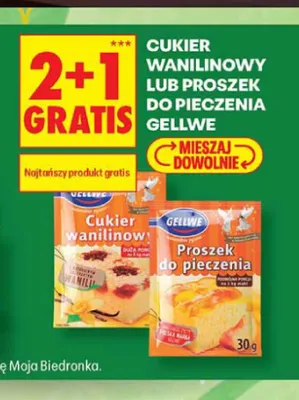 Cukier wanilinowy Gellwe promocja w Biedronka