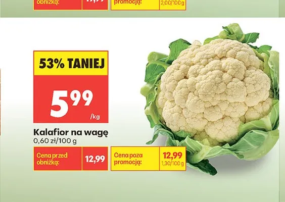 Kalafior na wagę promocja w Biedronka