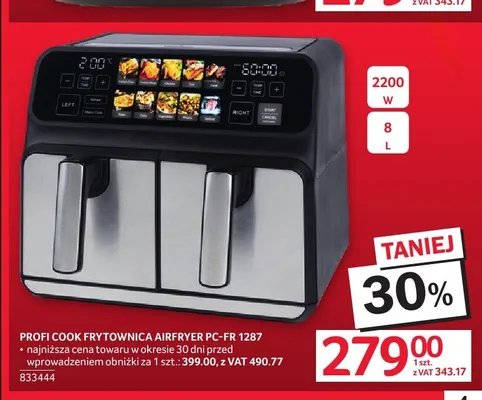 Frytownica PROFI COOK Airfryer PC-FR 1287 2200W 8l promocja w Selgros