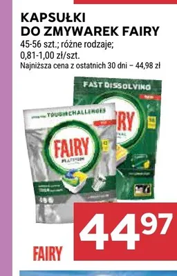 Kapsułki do zmywarek Fairy promocja w Stokrotka
