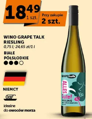 Wino białe Grape Talk Riesling promocja w ABC