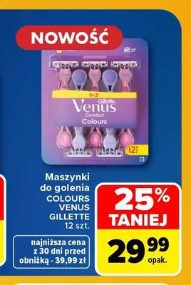 Maszynki do golenia Colours Venus Gillette promocja w Carrefour
