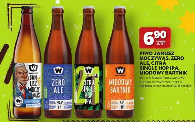 Piwo Waszczukowe Miodowy Bartnik promocja w Stokrotka