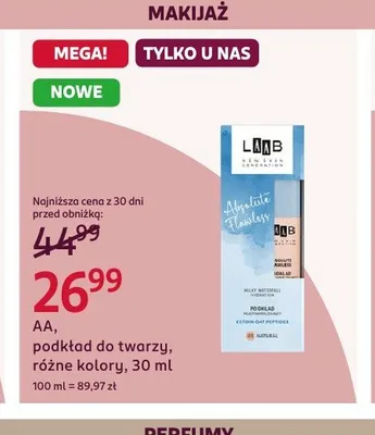 Podkład do twarzy AA Absolute Flawless promocja w Rossmann