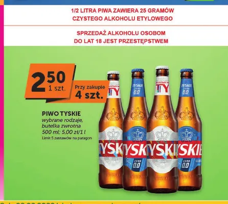 Piwo bezalkoholowe Tyskie promocja w Groszek