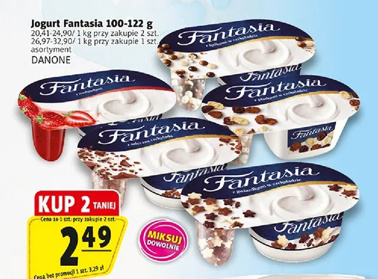 Jogurt Fantasia Danone promocja w Prim Market