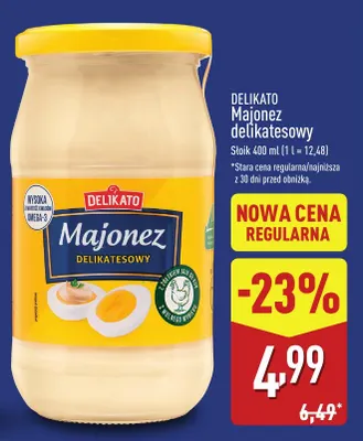 Majonez delikatesowy Delikato promocja w Aldi