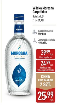 Wódka Morosha Carpathian ukraińska promocja w Aldi