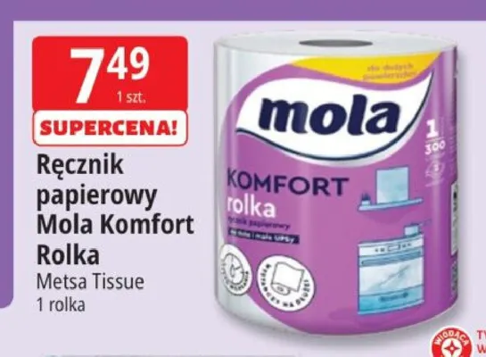Ręcznik papierowy Mola Komfort Rolka promocja w Leclerc