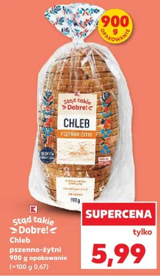 Chleb pszenno-żytni Stąd takie Dobre! promocja w Kaufland