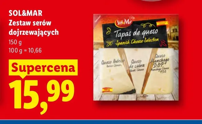 Zestaw serów dojrzewających Sol & Mar promocja w Lidl