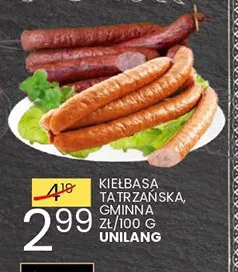 Kiełbasa gminna Unilang promocja w Wafelek