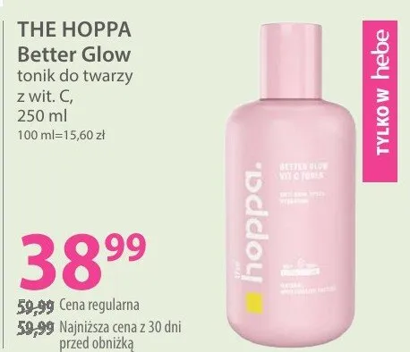 Tonik do twarzy z wit. C Better Glow promocja w Hebe