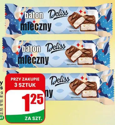 Baton mleczny Deliss promocja w Dino