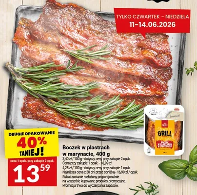 Boczek w plastrach w marynacie Białecki Wędzarnia promocja w Twój Market