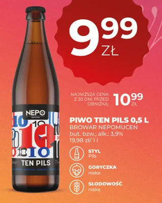 Piwo Nepomucen Ten Pils promocja w Duży Ben