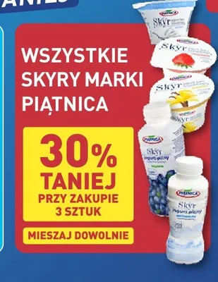 Jogurt typu islandzkiego Skyr Piątnica promocja w Aldi