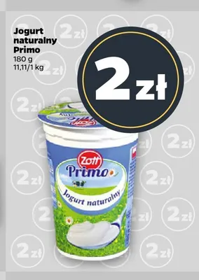 Jogurt naturalny Primo Zott promocja w Netto