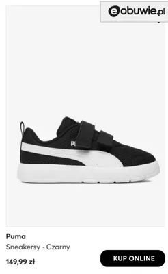 Sneakersy Puma czarne promocja w eobuwie.pl