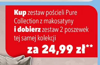Zestaw 2 poszewek Pure Collection promocja w Biedronka