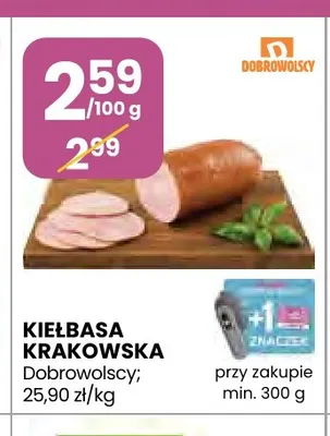 Kiełbasa krakowska Dobrowolscy promocja w Stokrotka