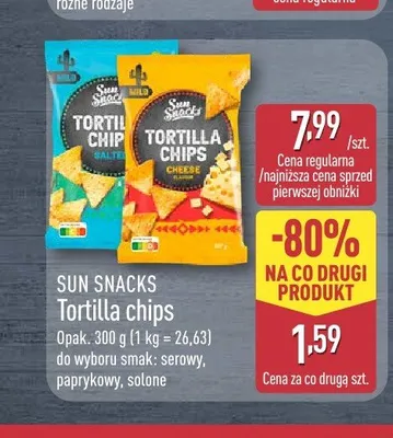Tortilla chips Sun Snacks promocja w Aldi
