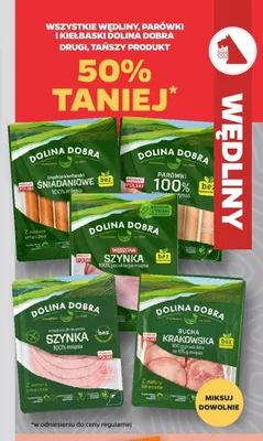 Wędliny, parówki i kiełbaski Dolina Dobra promocja w Netto