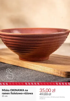 Miska Okinawa na ramen fioletowo-różowa 21 cm promocja w Homla