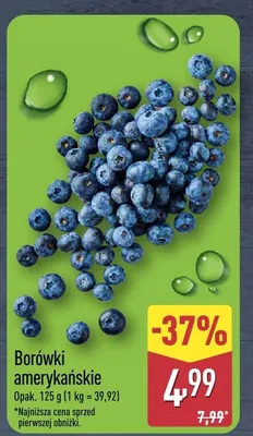 Borówki amerykańskie promocja w Aldi