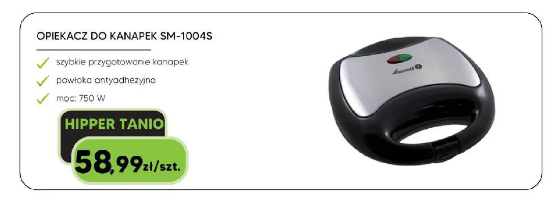 Opiekacz do kanapek Łucznik SM-1004S promocja w HIPPER.pl