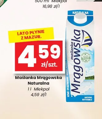 Maślanka Mrągowska naturalna promocja w emma MARKET