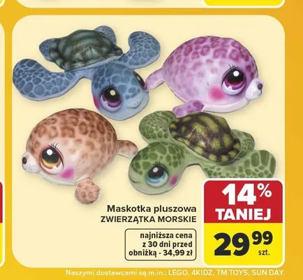 Maskotka pluszowa zwierzątka morskie promocja w Carrefour