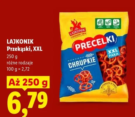 Przekąski XXL Lajkonik promocja w Lidl
