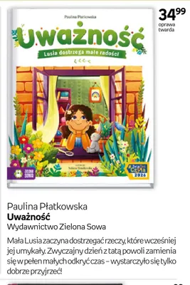 Książka Uważność Paulina Płatkowska oprawa twarda promocja w Empik
