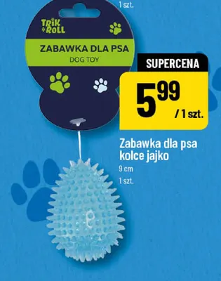 Zabawka dla psa kolce jajko 9 cm Trik & Roll promocja w POLOmarket