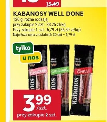 Kabanosy Well Done promocja w Stokrotka